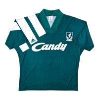 1991/92 Liverpool Away Football Shirt (L) Adidas