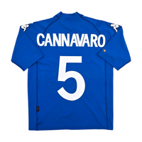 2002/03 Italy Home Football Shirt (L) Kappa #5 Cannavaro