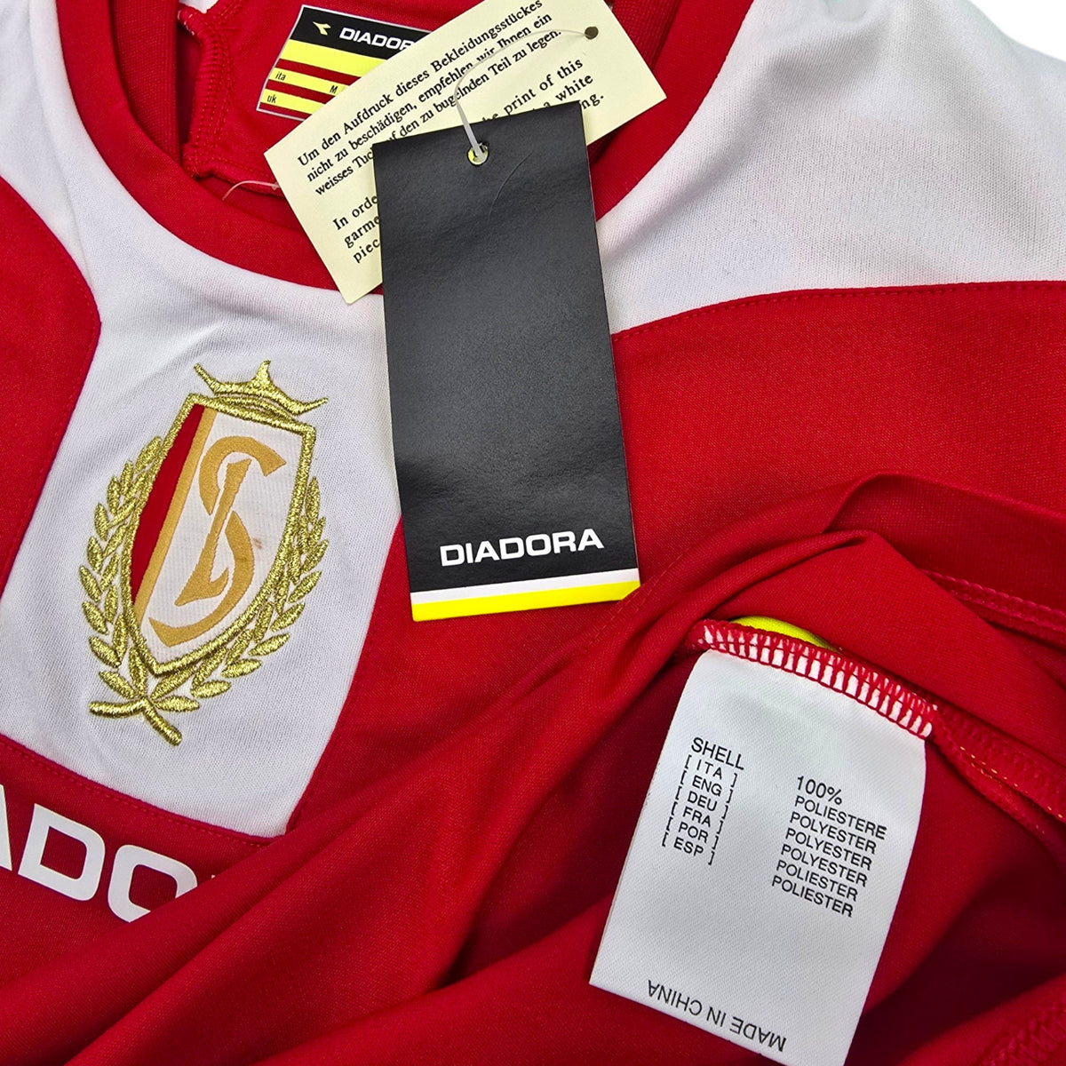 2009/10 Standard de Liège Home Football Shirt (S) Diadora #8 Defour (BNWTs)