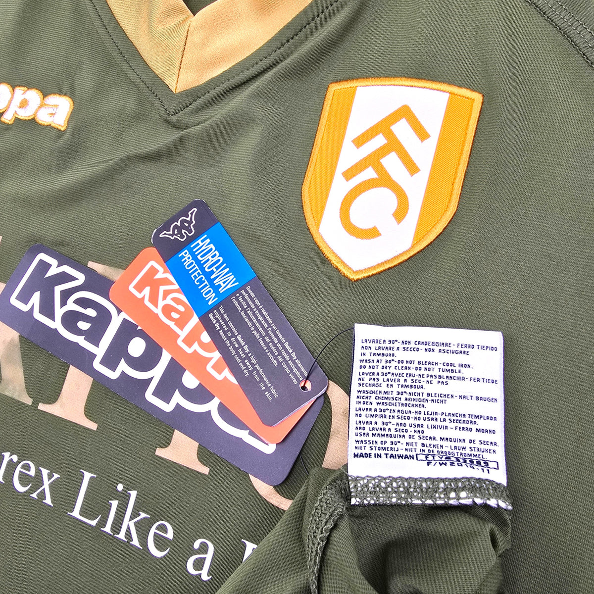 2010/11 Fulham Third Football Shirt (L) Kappa #16 Duff (BNWTs)