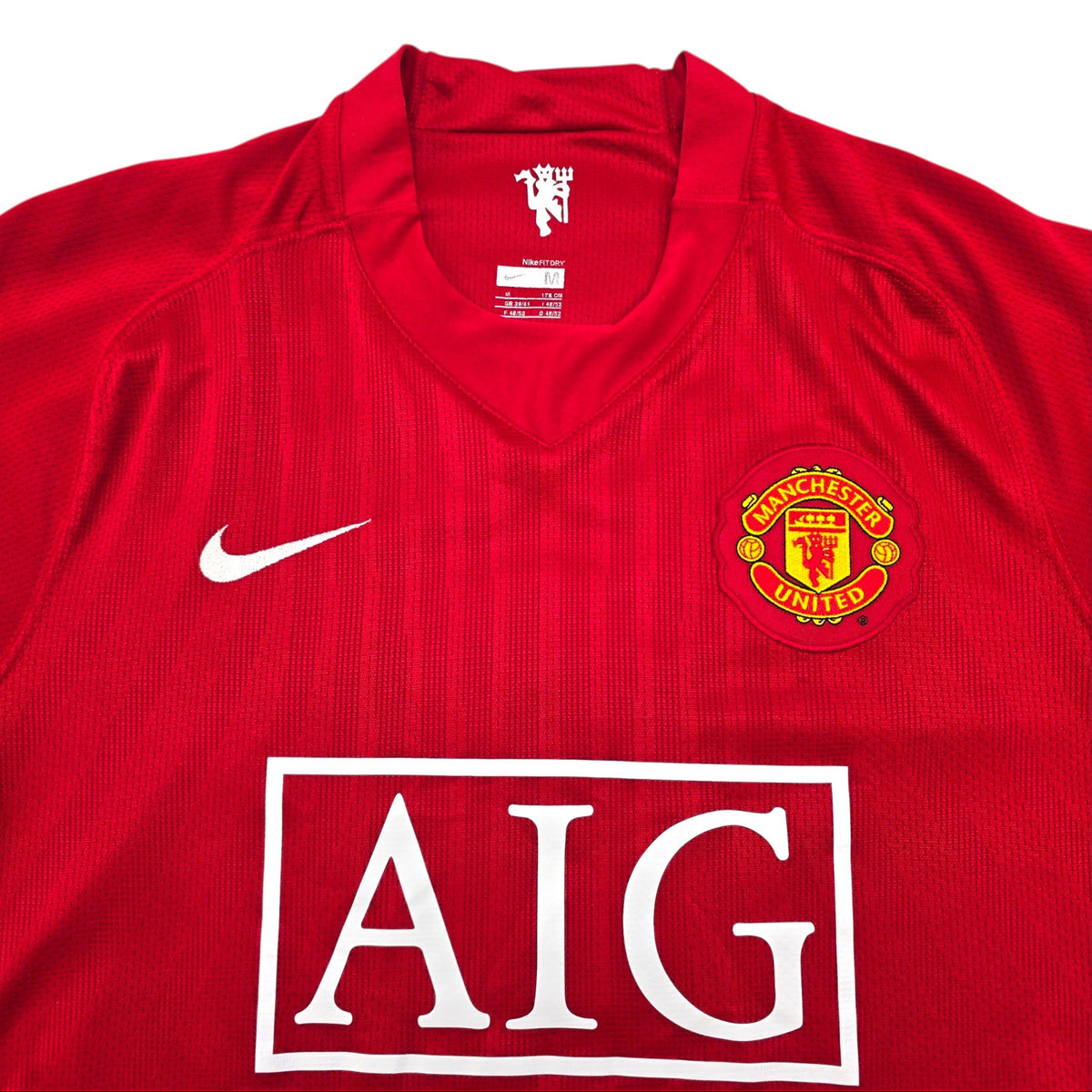 2007/09 Manchester United Home Football Shirt (M) Nike #9 Berbatov