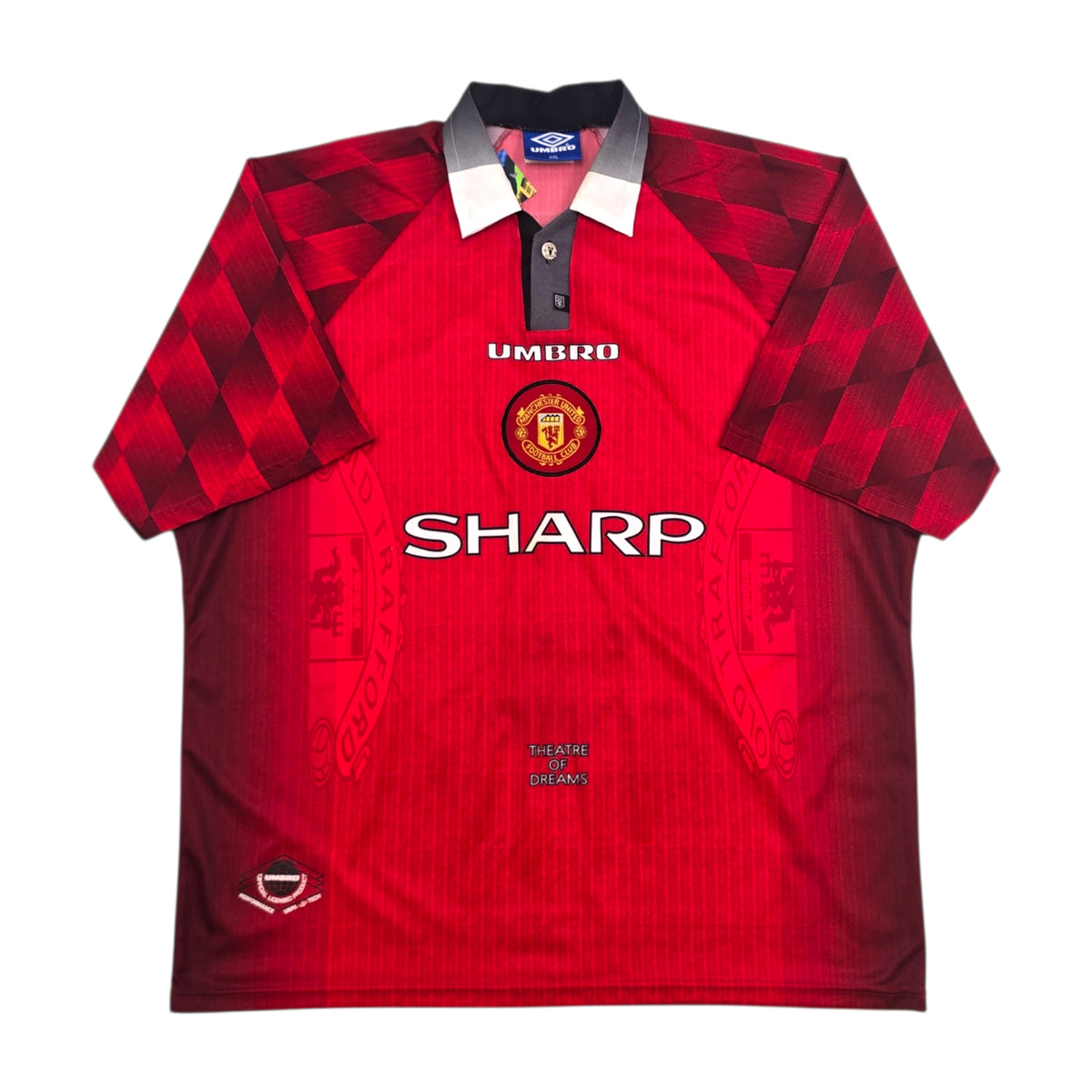 1996/98 Manchester United Home Football Shirt (2XL) Umbro #7 Cantona