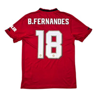 2019/20 Manchester United Home Football Shirt (S) Adidas #18 B.Fernandes