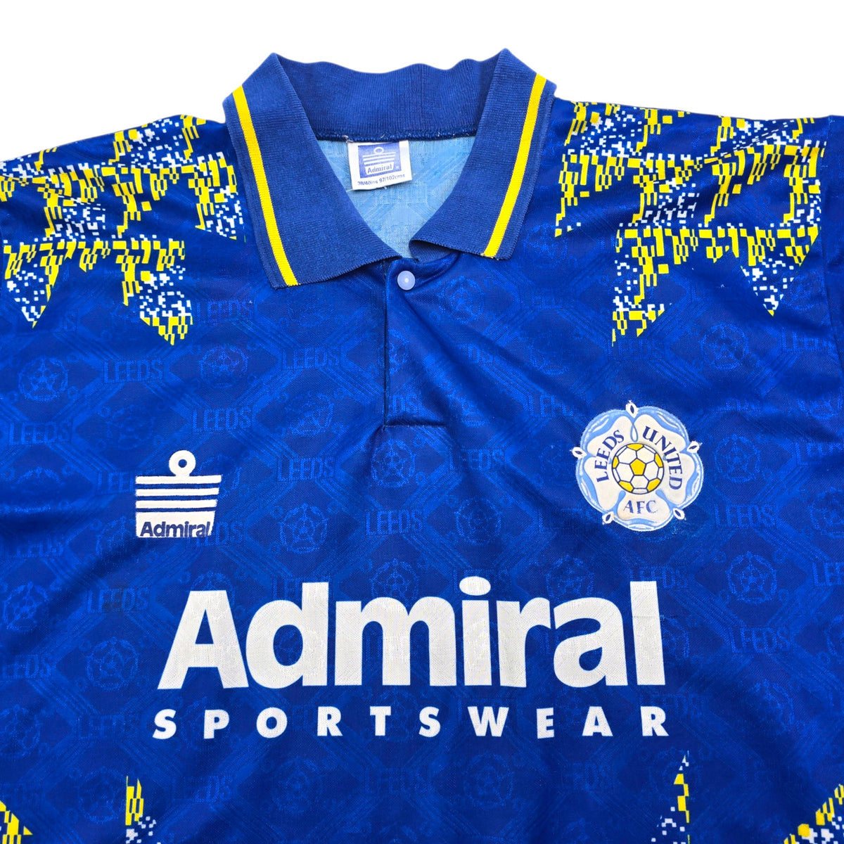 1992/93 Leeds United Away Football Shirt (M) Admiral