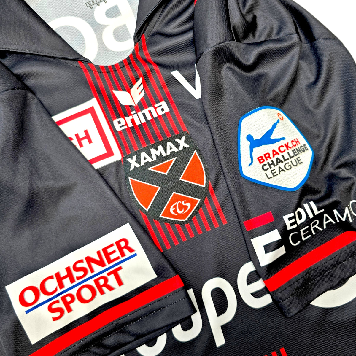 2017/18 Neuchatel Xamax Home Football Shirt (M) Erima #27 Xhemajli