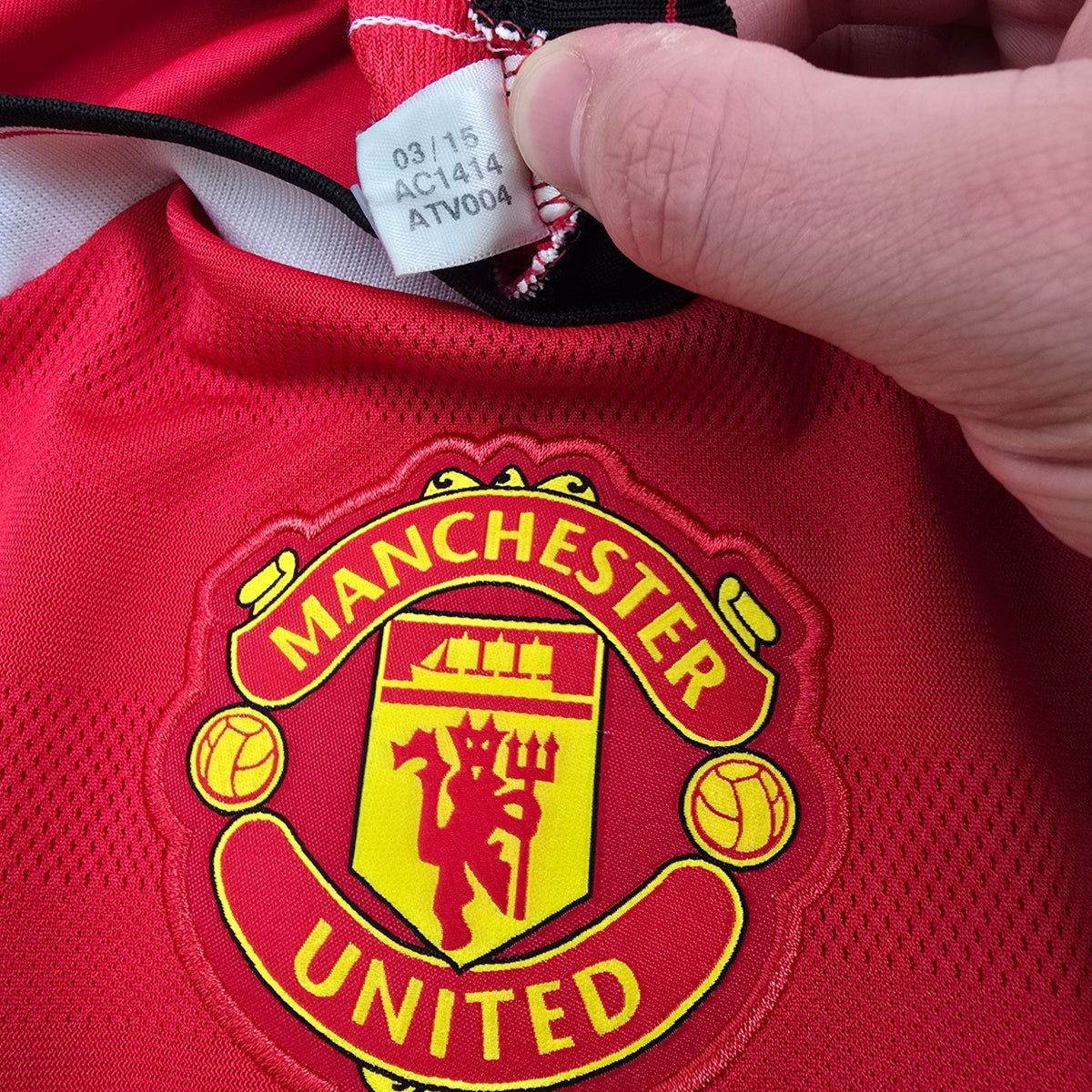 2015/16 Manchester United Home Football Shirt (S) Adidas