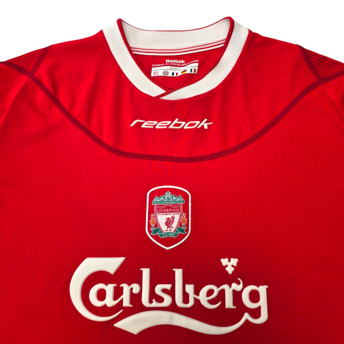 2002/04 Liverpool Home Football Shirt (M) Reebok