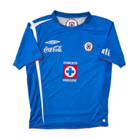 2006/08 Cruz Azul Home Football Shirt (M) Umbro #19 C. Delgardo