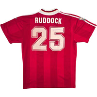 1995/96 Liverpool Home Football Shirt (L) Adidas #25 Ruddock