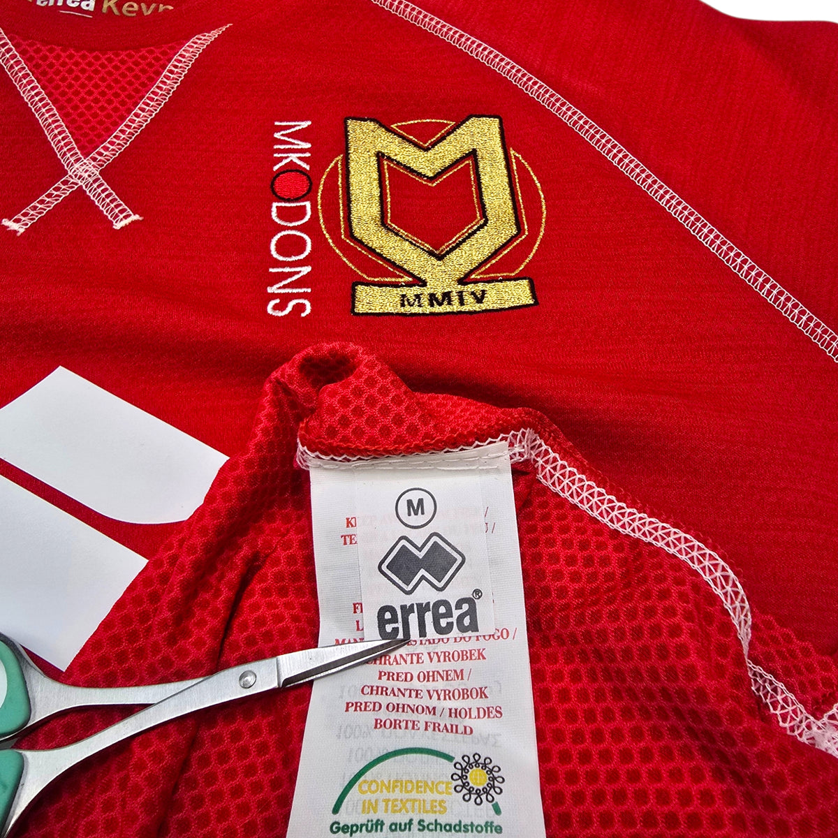 2017/18 MK Dons Away Football Shirt (M) Errea