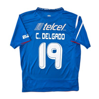 2006/08 Cruz Azul Home Football Shirt (M) Umbro #19 C. Delgardo