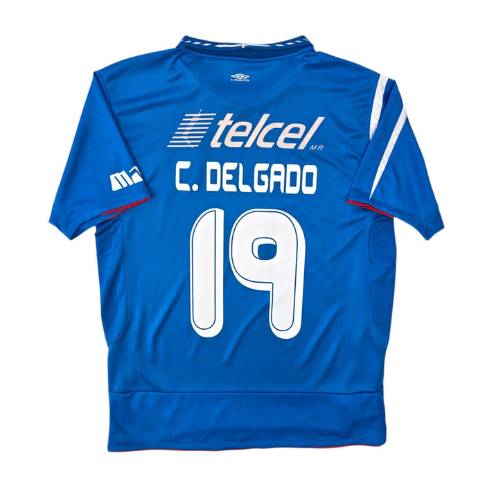 2006/08 Cruz Azul Home Football Shirt (M) Umbro #19 C. Delgardo