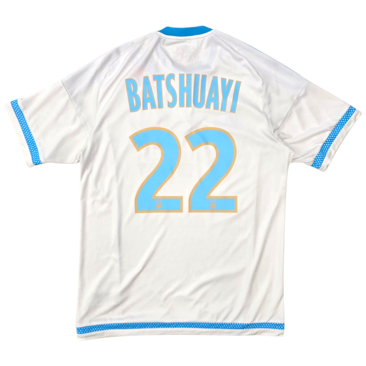 2015/16 Olympique Marseille Home Football Shirt (M) Adidas #22 Batshuayi