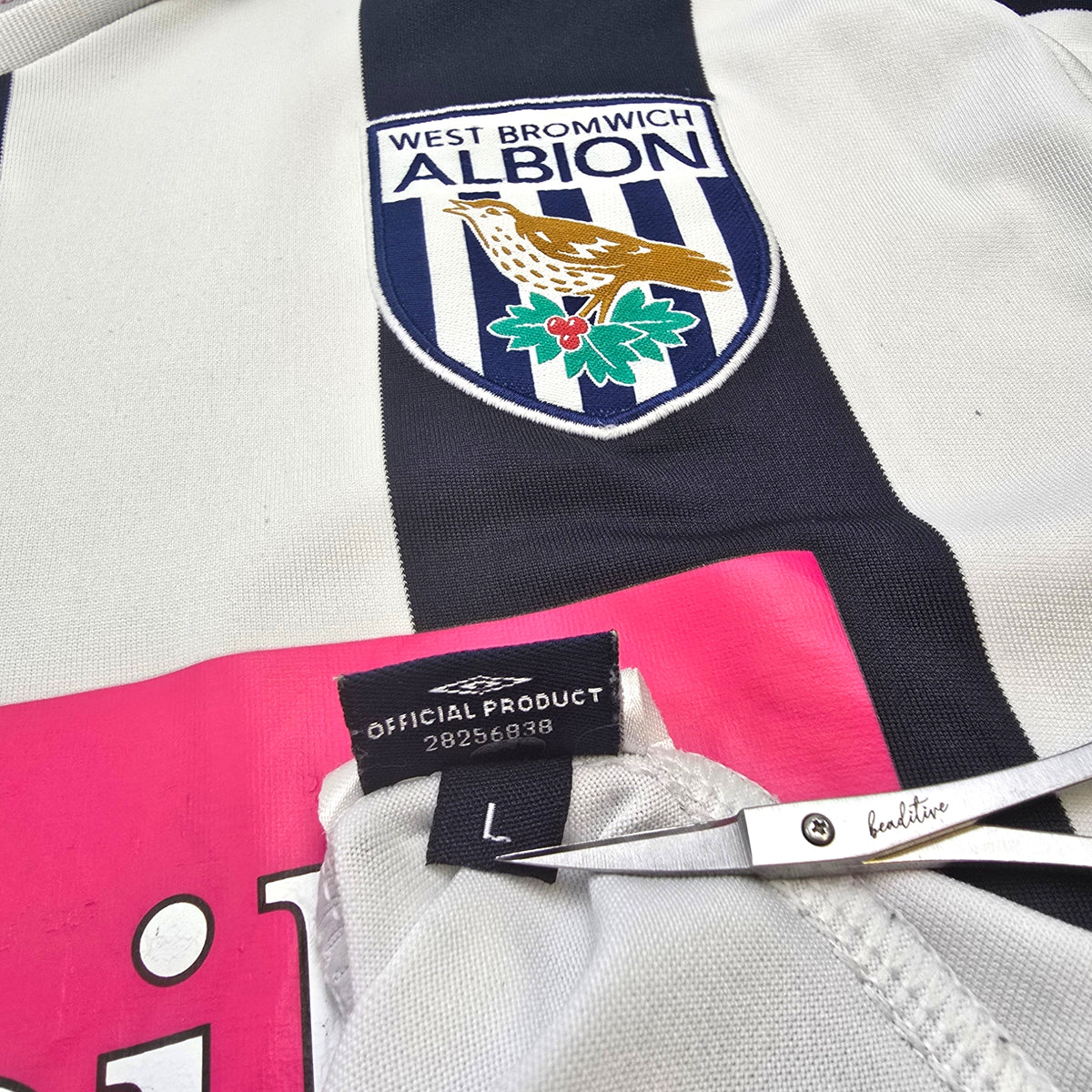 2007/08 West Bromwich Albion Home Football Shirt (L) Umbro #21 Phillips