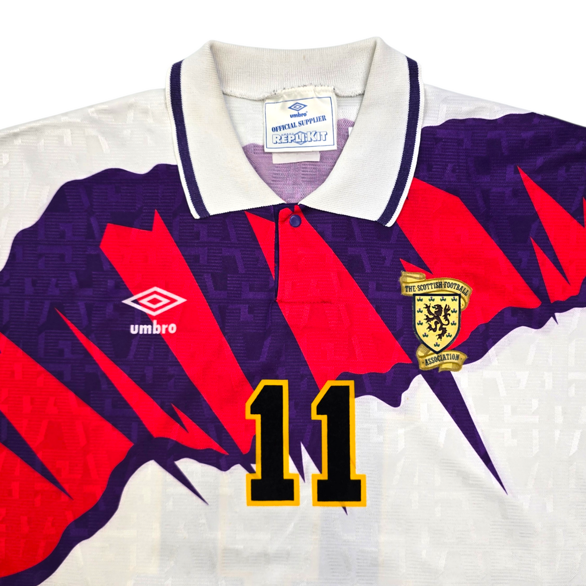 1991/93 Scotland Third Football Shirt (XL) Umbro #11 McAllister