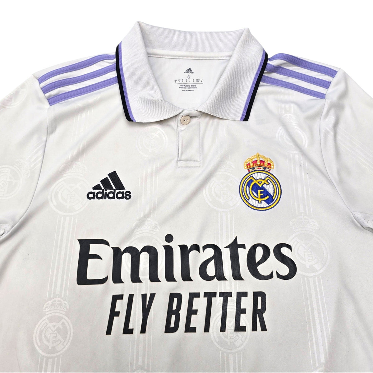2022/23 Real Madrid Home Football Shirt (S) Adidas #9 Benzema