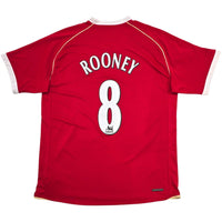2006/07 Manchester United Home Football Shirt (L) Nike #10 Rooney