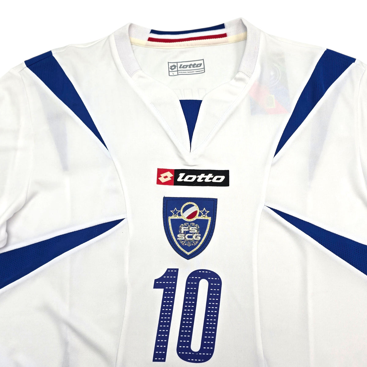 2006/08 Serbia & Montenegro Away Football Shirt (L) Lotto #10 Stankovic