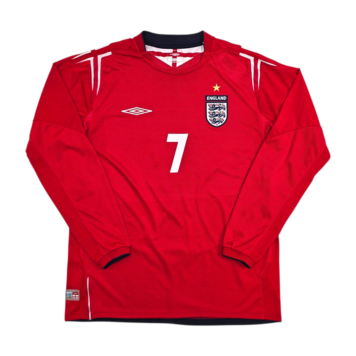 2004/06 England Away Football Shirt (L) Umbro #7 Beckham