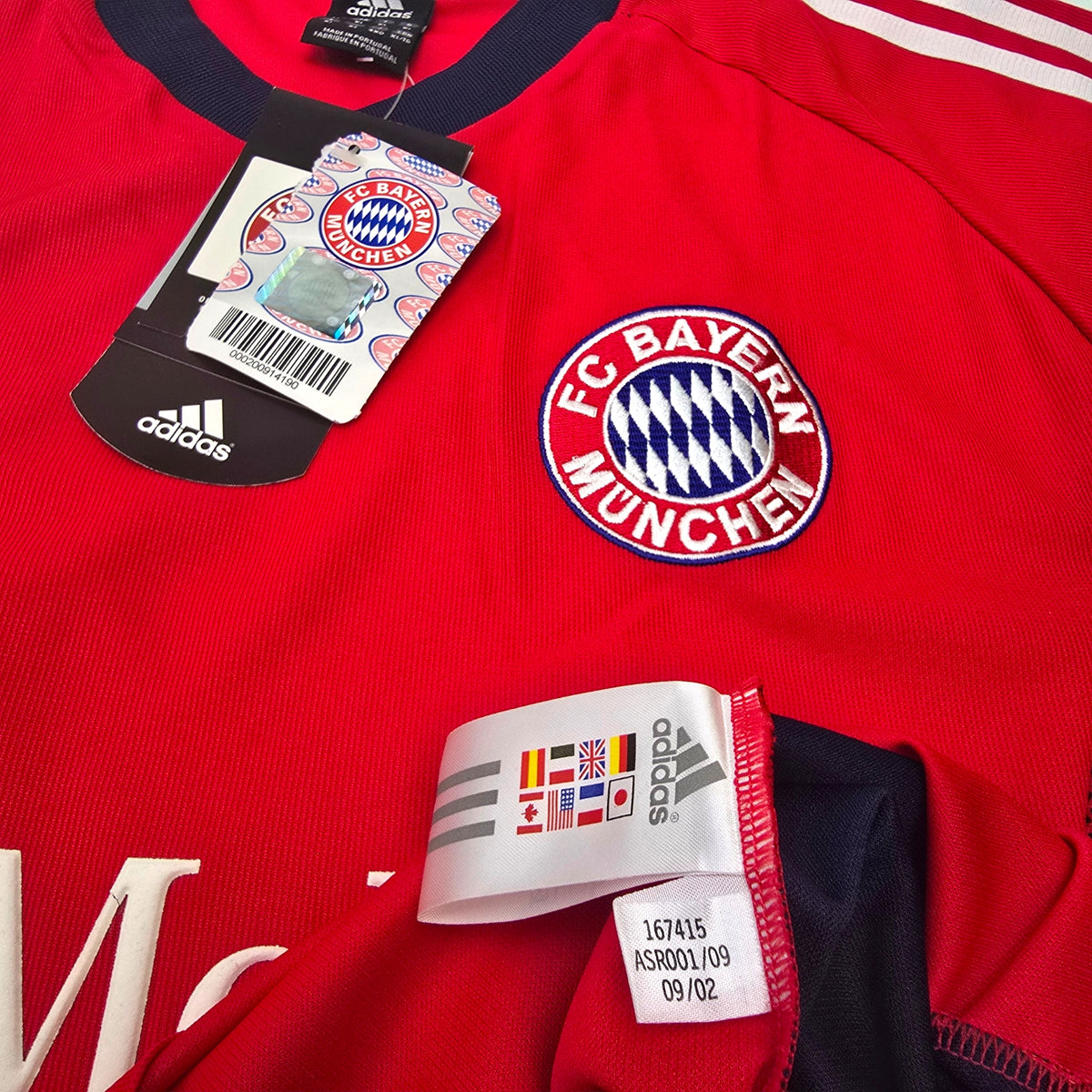 2002/03 Bayern Munich European Football Shirt (XL) Adidas #11 Ze Roberto (BNWTs)