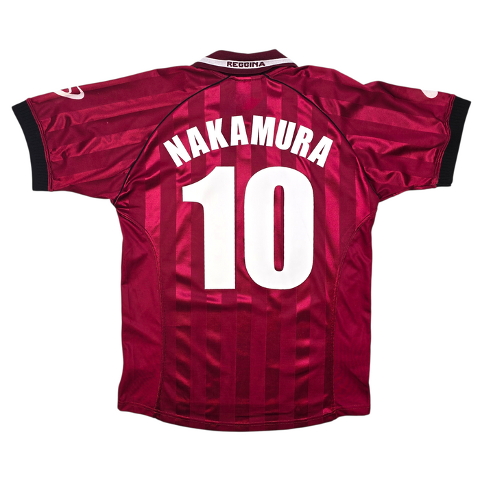 2002/03 Reggina Home Football Shirt (M) Asics #10 Nakamura