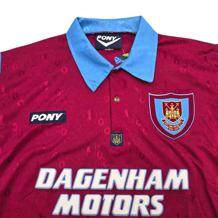 1995/97 West Ham United Home Football Shirt (S) PONY