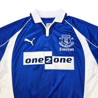 2000/02 Everton Home Football Shirt (M) Puma #10 Ferguson