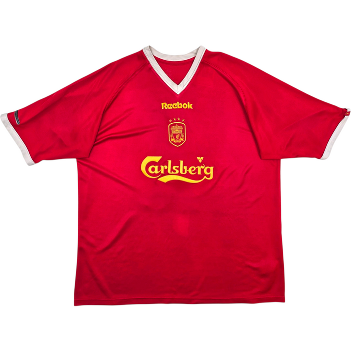 2001/03 Liverpool European Home Football Shirt (XL) Reebok #18 Riise