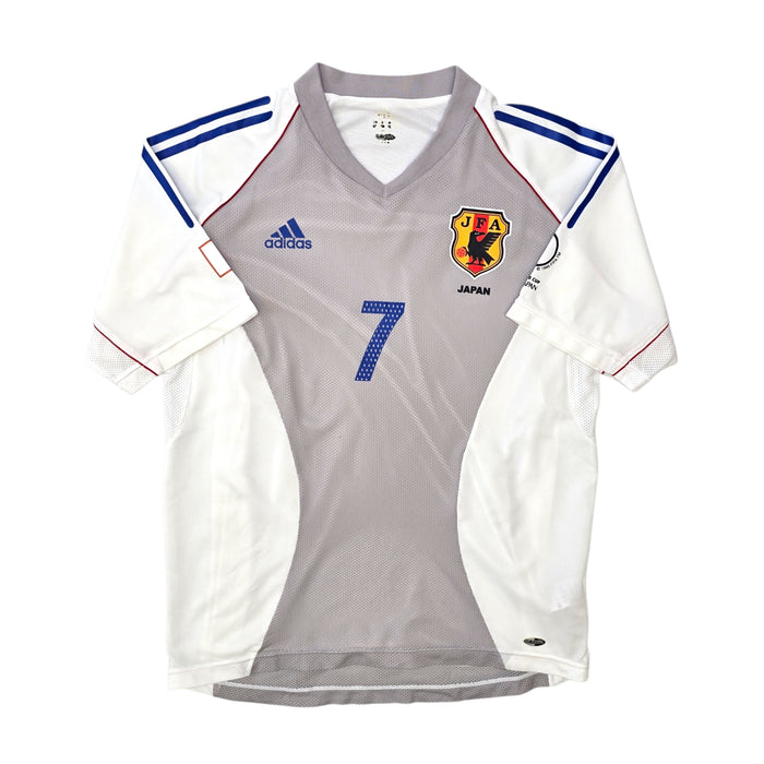 2002/04 Japan Away Football Shirt (M) Adidas #7 Nakata (Player Version)