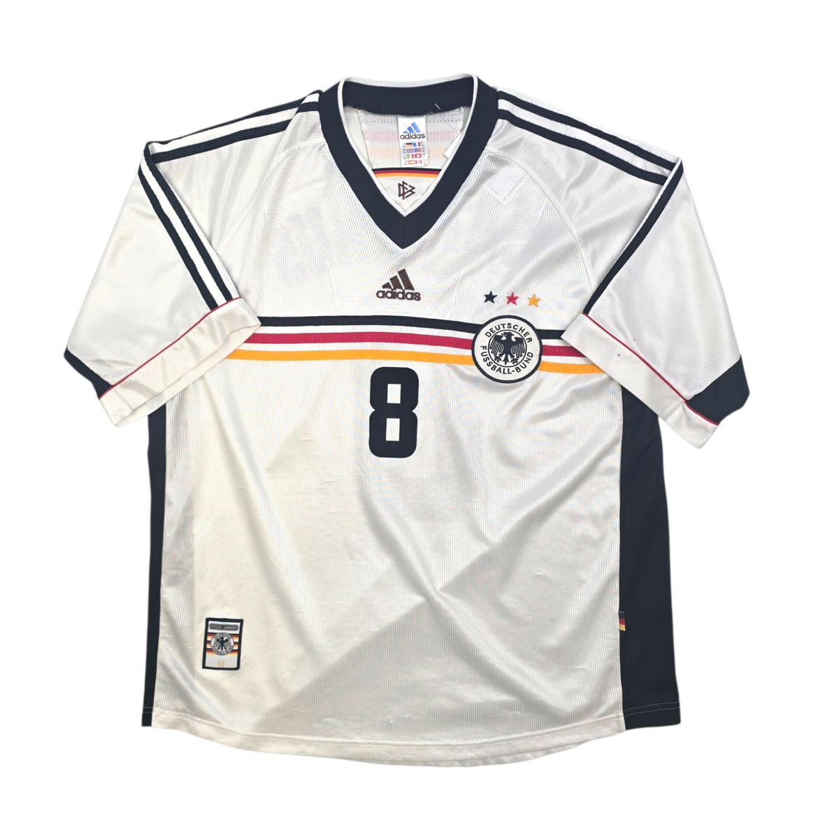 1998/00 Germany Home Football Shirt (XL) Adidas #8 Matthaus