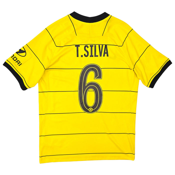 2021/22 Chelsea Away Football Shirt (M) Nike #6 T. Silva
