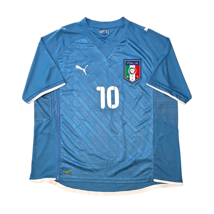 2009/10 Italy Home Football Shirt (XL) Puma #10 De Rossi (Conferations Cup)