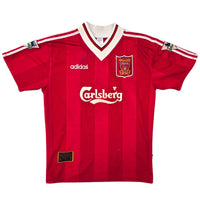 1995/96 Liverpool Home Football Shirt (L) Adidas #25 Ruddock