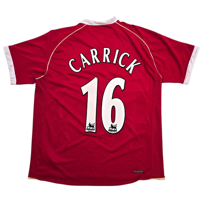 2006/07 Manchester United Home Football Shirt (L) Nike #16 Carrick