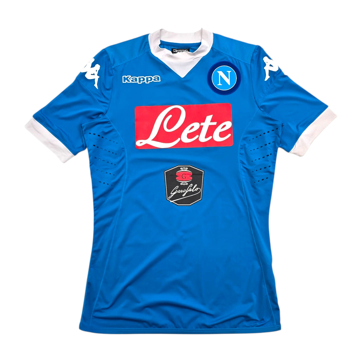 2015/16 Napoli Home Football Shirt (M) Kappa (Player Version)