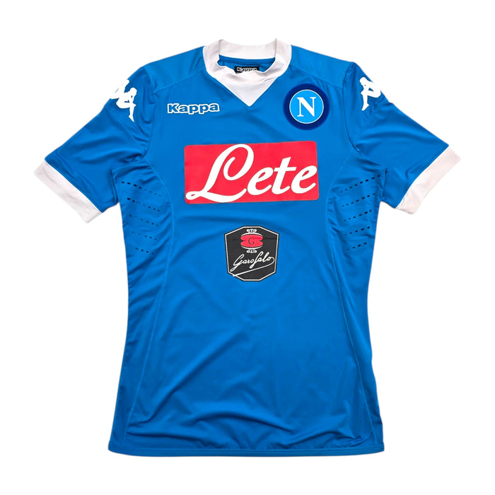 2015/16 Napoli Home Football Shirt (M) Kappa (Player Version)