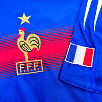 2004/06 France Home Football Shirt (L) Adidas #10 Zidane