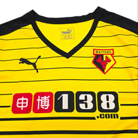 2015/16 Watford Home Football Shirt (M) Puma #9 Deeney