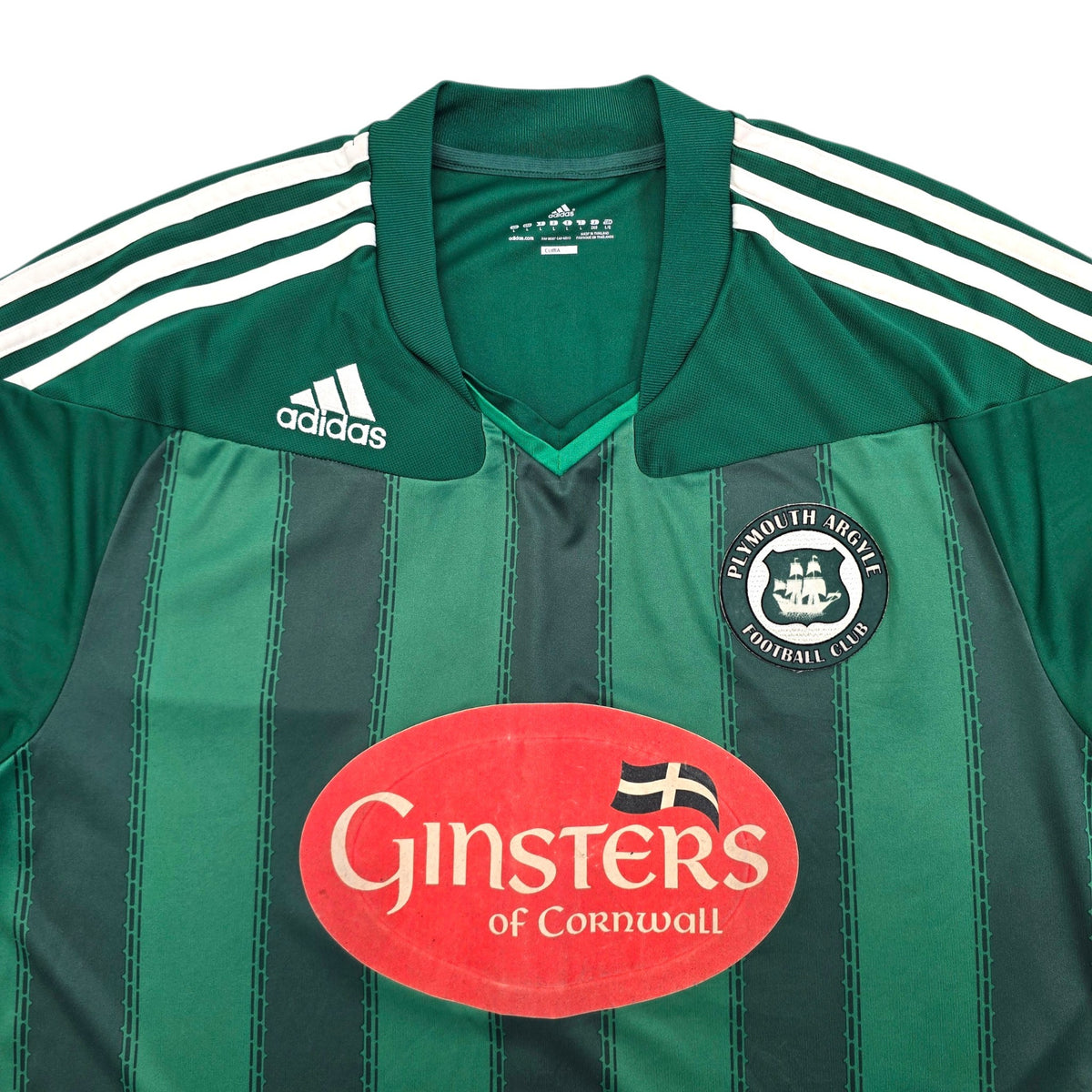 2009/10 Plymouth Argyle Home Football Shirt (L) Adidas #3 Ngala