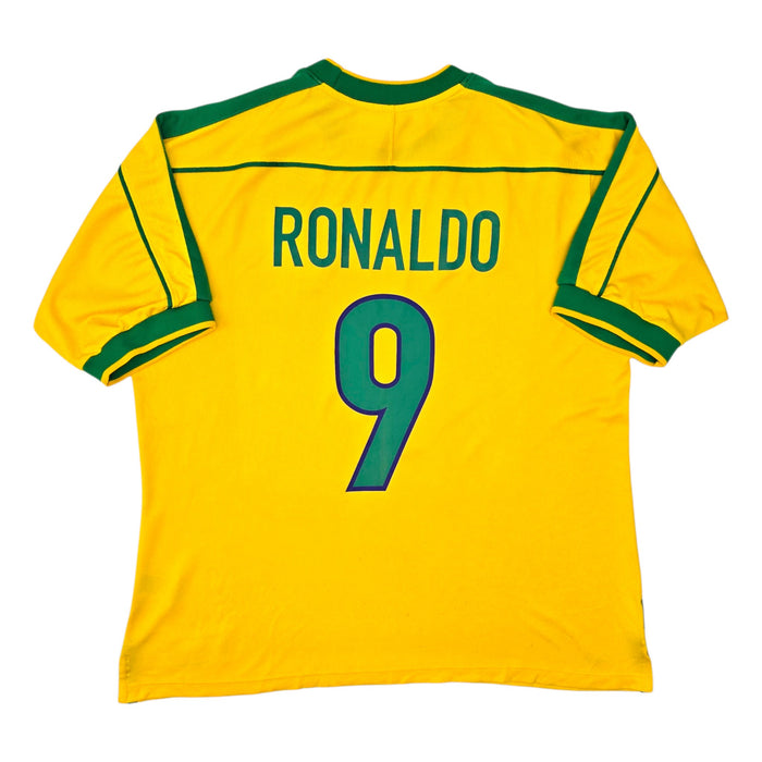 1998/00 Brazil Home Football Shirt (XL) Nike #9 Ronaldo