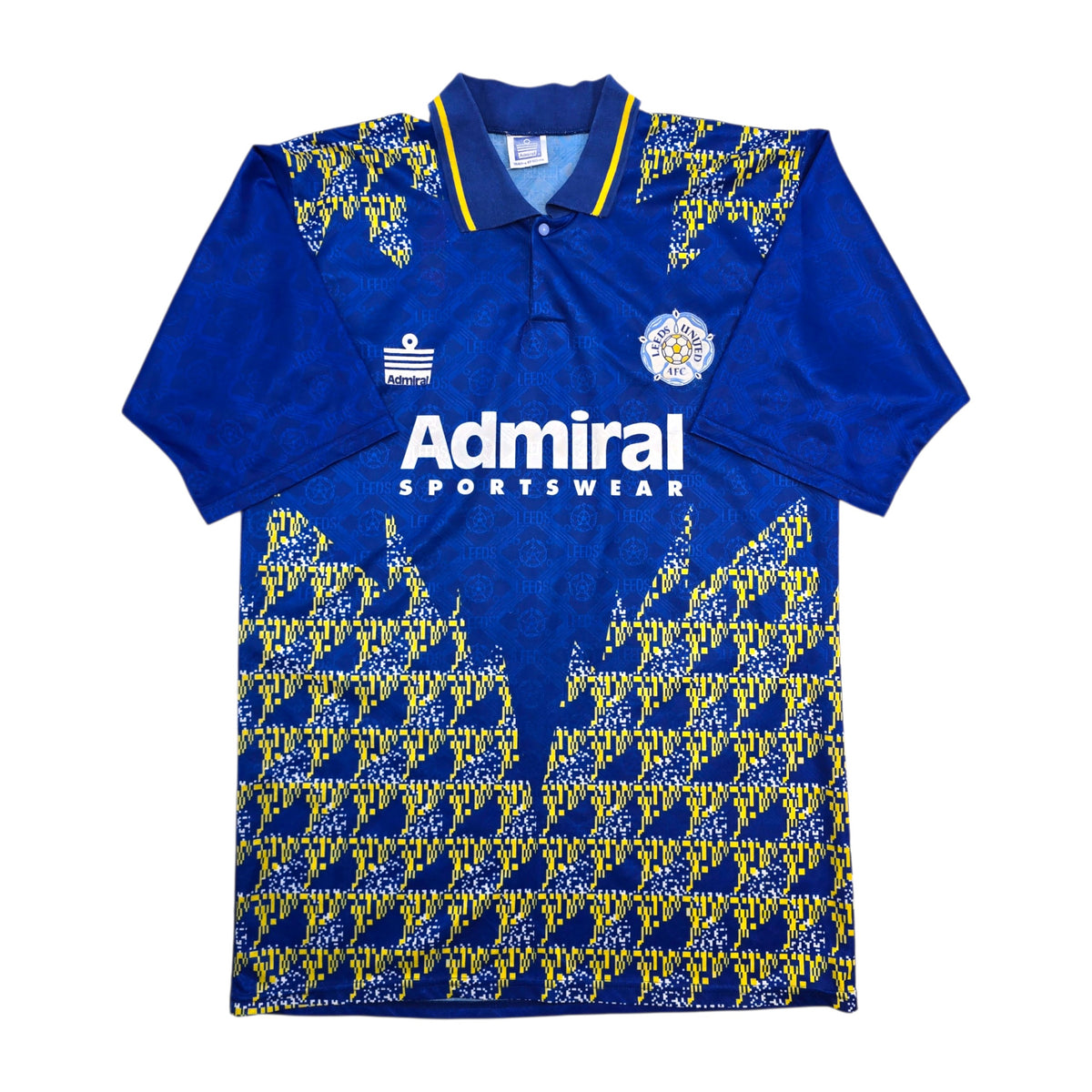 1992/93 Leeds United Away Football Shirt (M) Admiral