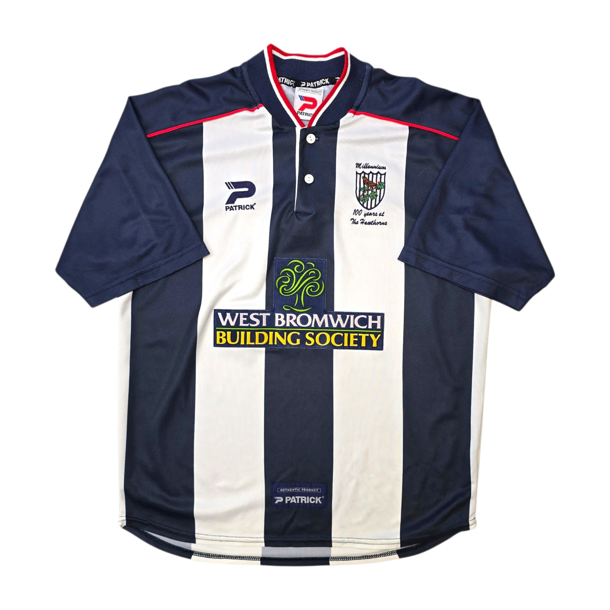2000/02 West Bromwich Albion Home Football Shirt (M) Patrick
