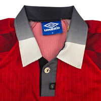 1996/98 Manchester United Home Football Shirt (M) Umbro #7 Cantona