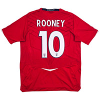 2008/10 England Away Football Shirt (L) Umbro #10 Rooney