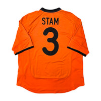 2000/02 Holland Home Football Shirt (L) Nike #3 Stam