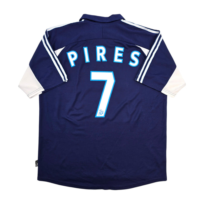 1999/00 Olympique Marseille Away Football Shirt (XL) Adidas #7 Pires