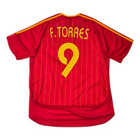 2006/08 Spain Home Football Shirt (L) Adidas #9 Torres