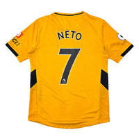 2021/22 Wolverhampton Wanderers Home Football Shirt (M) Castore #7 Neto