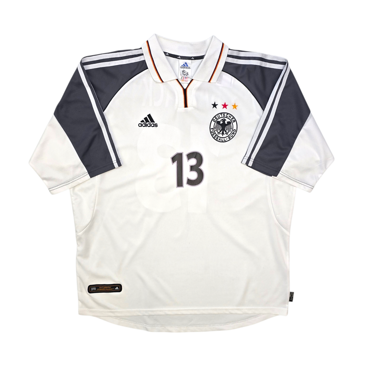 2000/01 Germany Home Football Shirt (XL) Adidas #13 Ballack