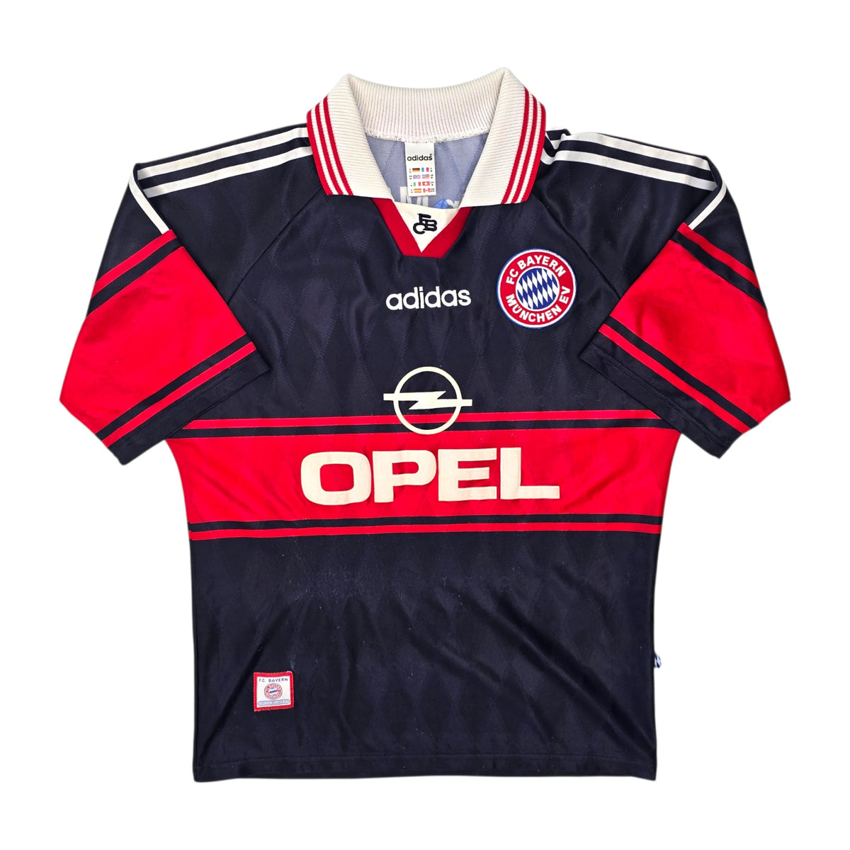 1997/99 Bayern Munich Home Football Shirt (M) Adidas #9 Elber